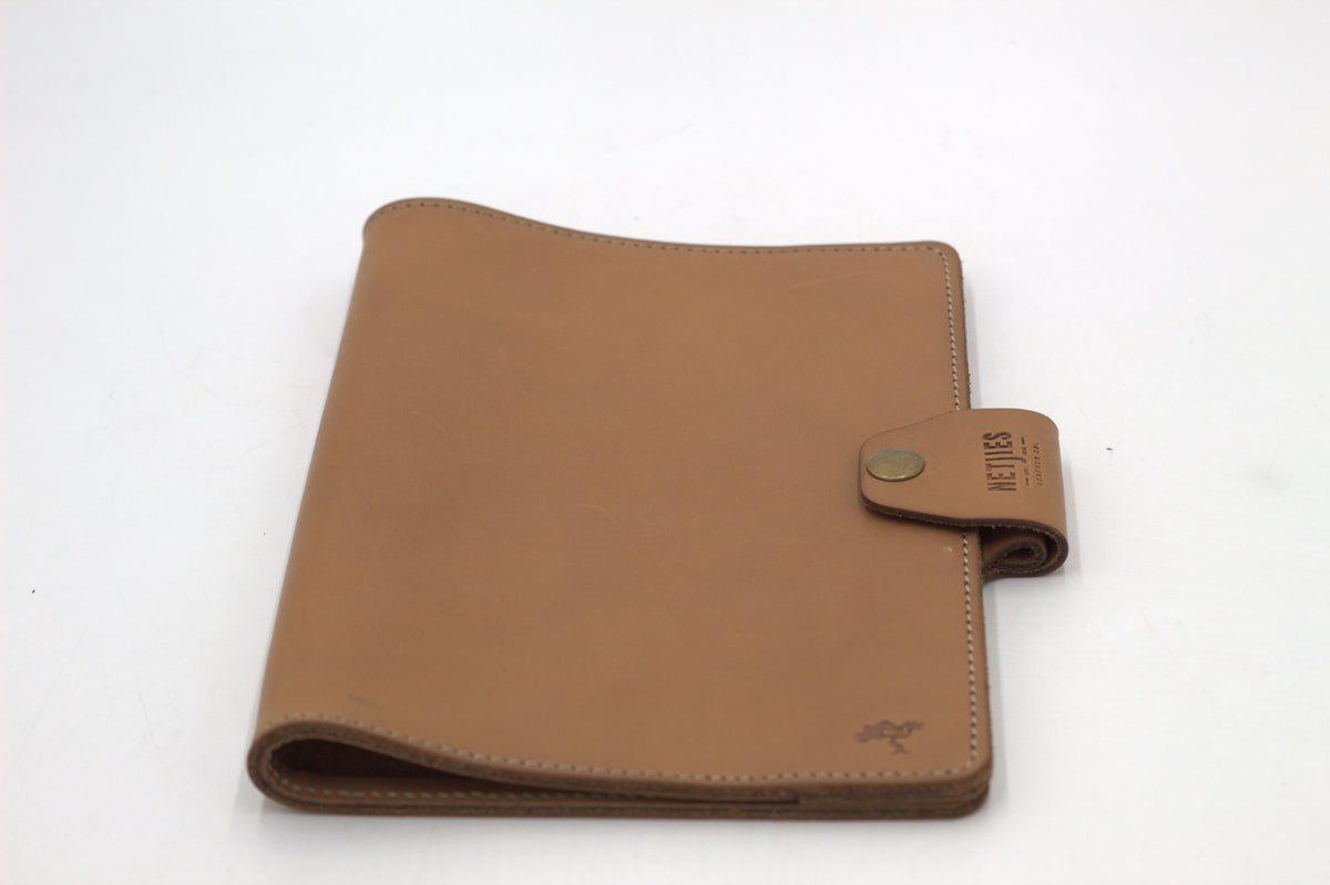 Brown leather notebook cover