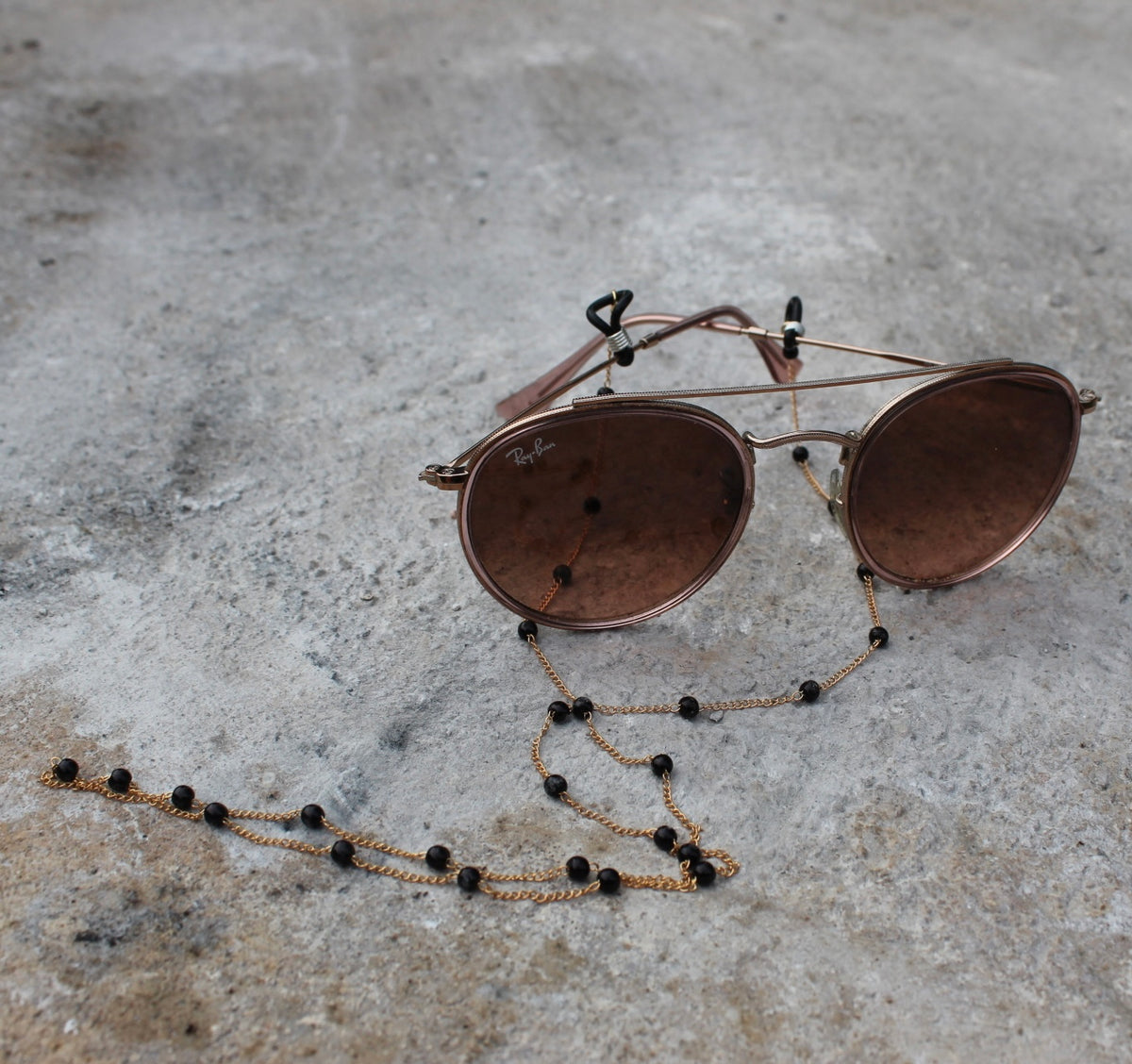 Sunglasses with a beaded toutjie