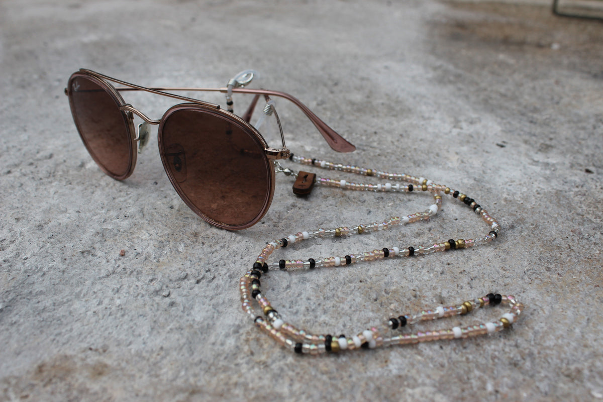 Sunglasses with a beaded toutjie
